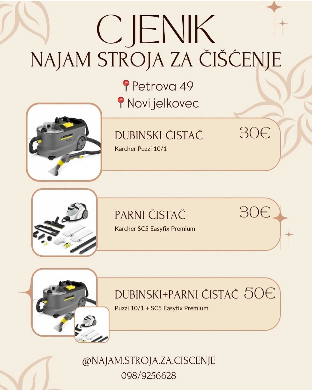 Najam stroja za kemijsko čišćenje